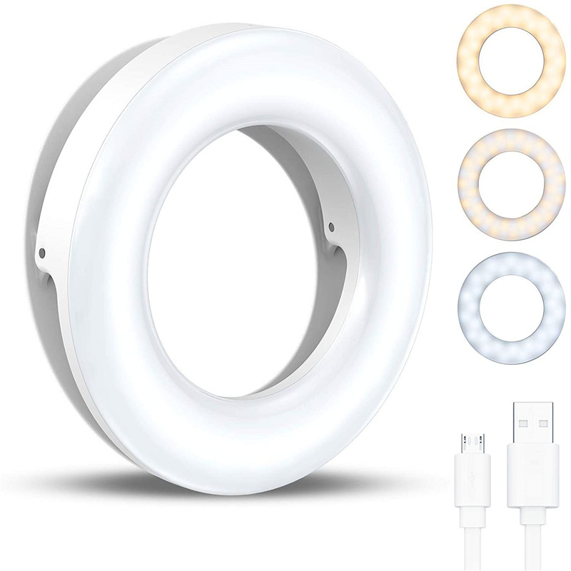 Webcam Ring Light - 휴대용 LED 클립 링 라이트 40