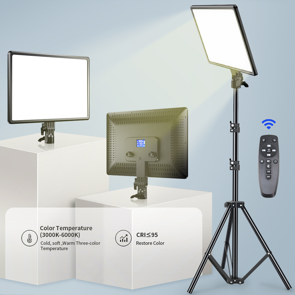 Webcam Ring Light - 10/14인치 LED 비디오 라이트 패널 라이브