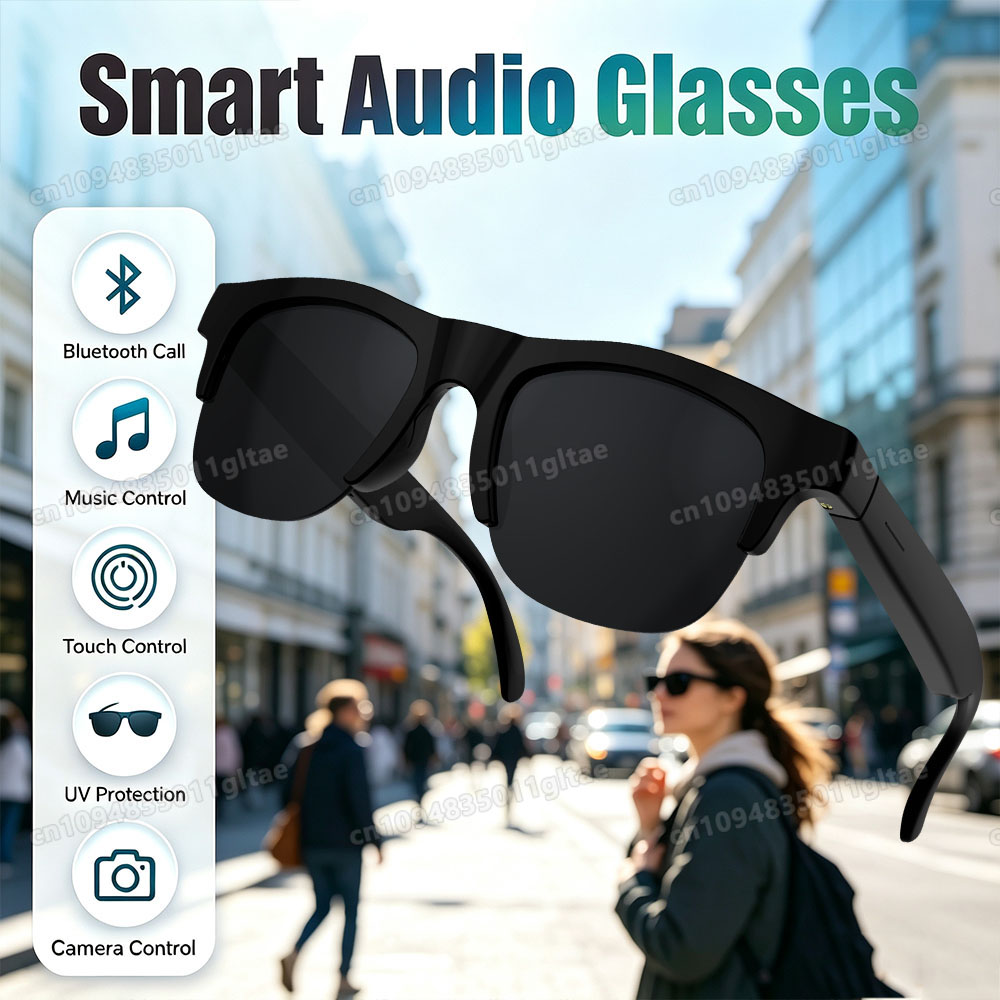 Gaming Glasses Blue - 새로운 스마트 안경 V5.3 블루투스 통화