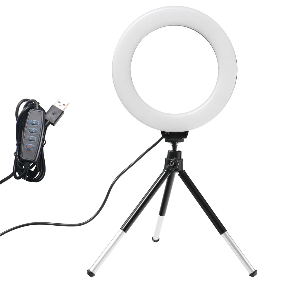 Webcam Ring Light - 6인치 미니 셀카 링 라이트 데스크탑