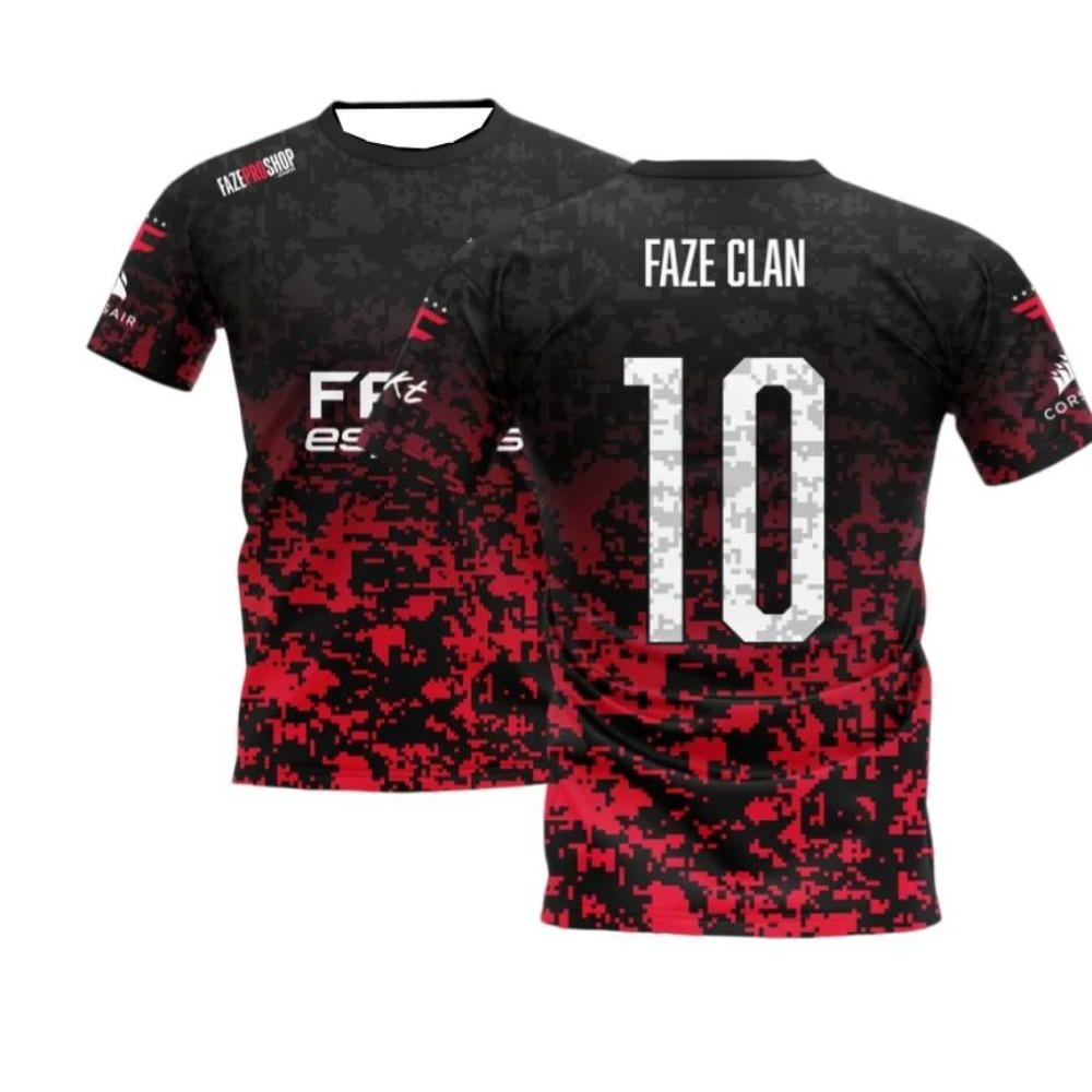 레드-블랙 디지털 카모 E-스포츠 저지 여성용 통기성  - Esports Gaming Jersey 리뷰 및 가격