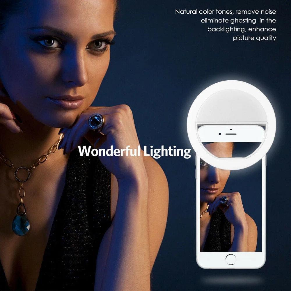 1pc USB 충전 케이블 LED 셀카 링 라이트 조정 - Webcam Ring Light 리뷰 및 가격