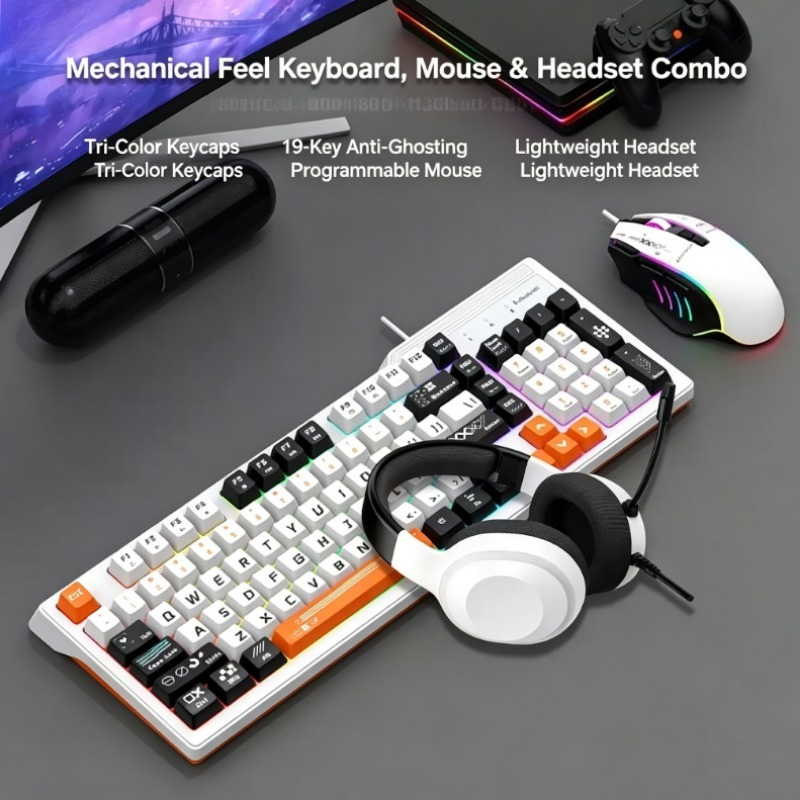 K8pro 3 in 1 게이밍 콤보 유선 키보드 마우스 - Esports Gaming Laptop 리뷰 및 가격