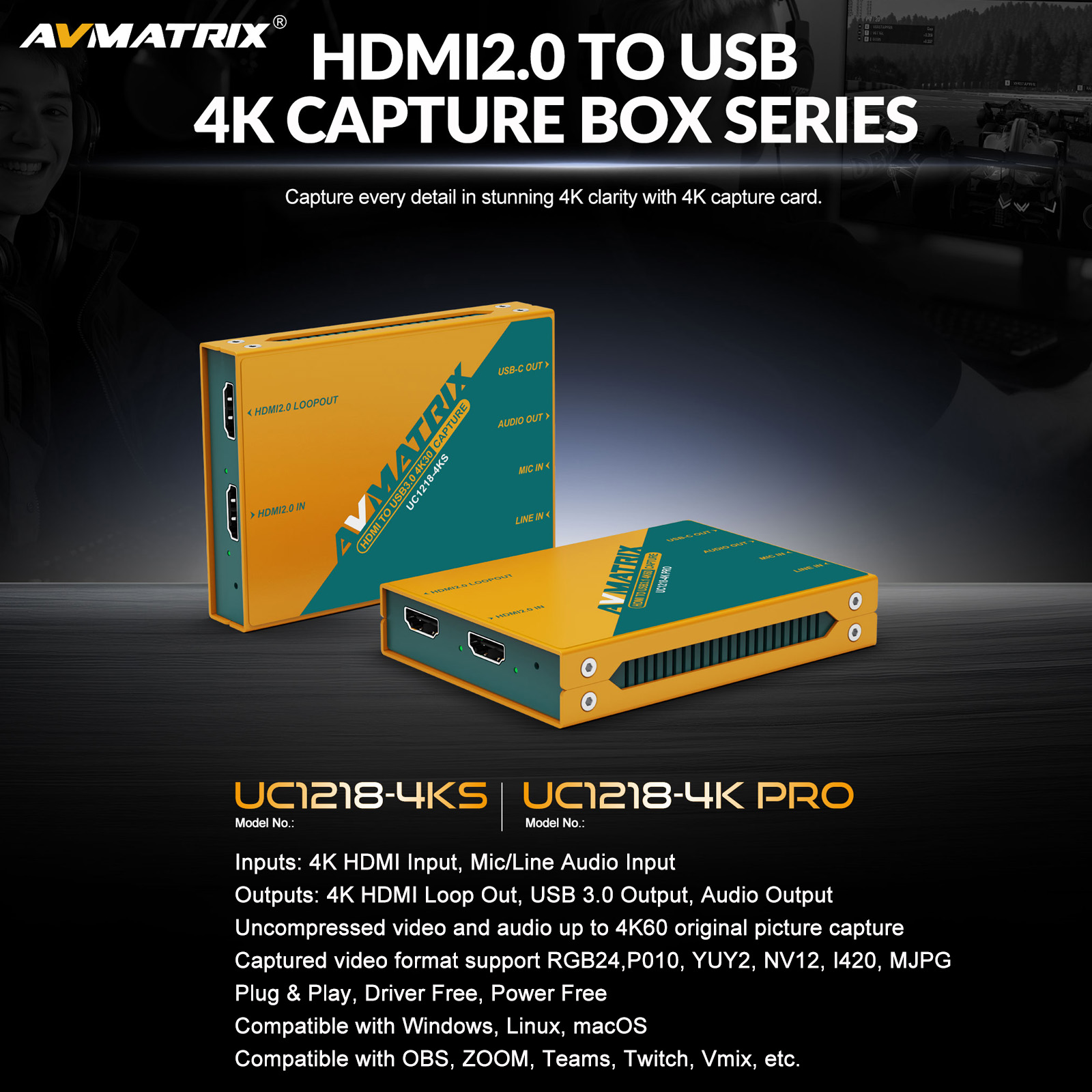 AVMATRIX 4K USB3.0 비디오 캡처 카드(루 - Video Gaming & Esports Usd Acc 리뷰 및 가격
