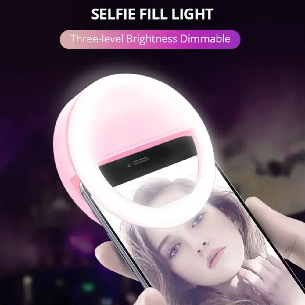 LED Selfie 링 라이트 휴대 전화 클립 온 램프 - Webcam Ring Light 리뷰 및 가격