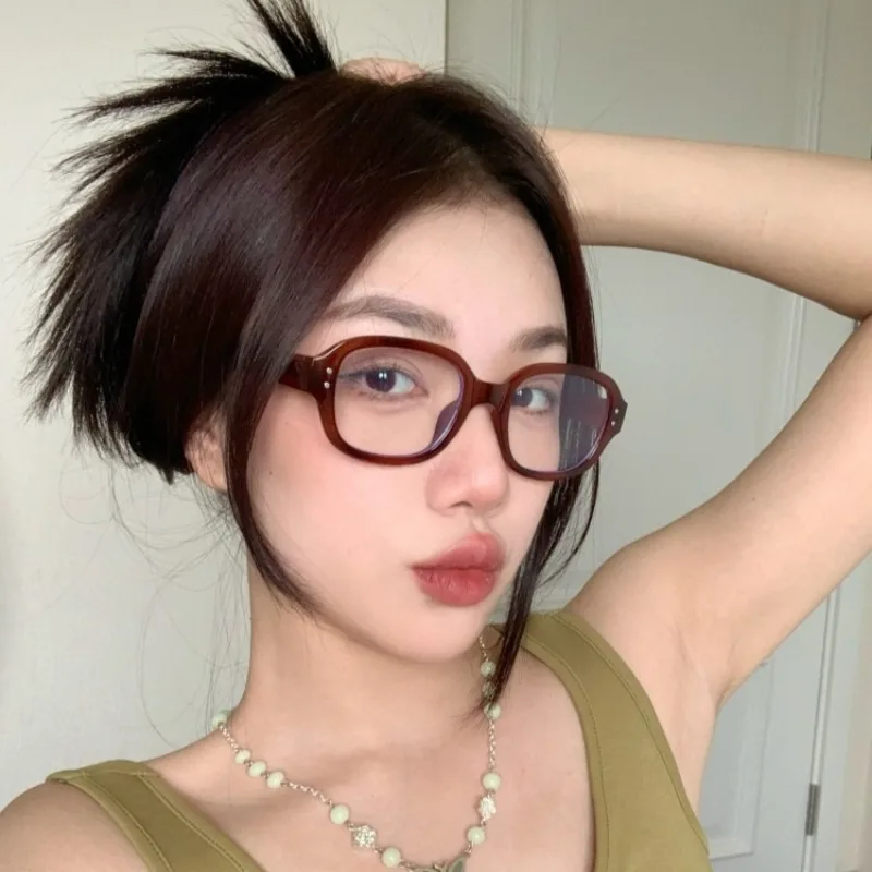 레트로 스퀘어 근시 안경 여성 레드 컴퓨터 독서 안경  - Gaming Glasses Blue 리뷰 및 가격