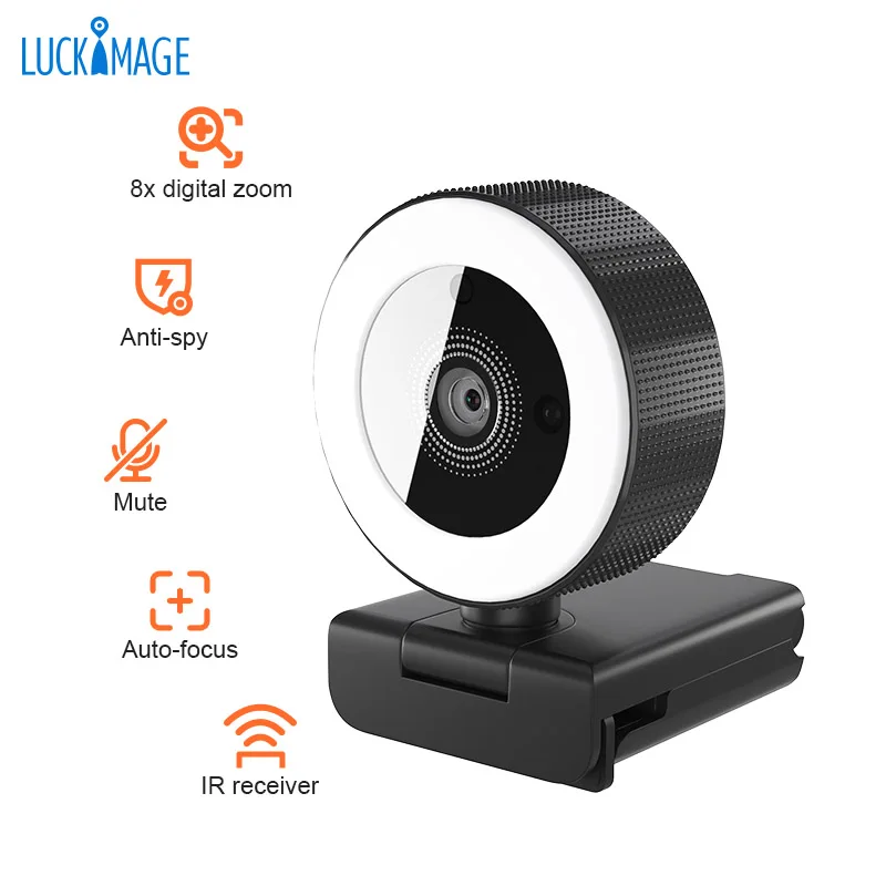베스트셀러 자동 초점 웹캠 2K 웹캠 링 라이트 스트리 - Webcam Ring Light 리뷰 및 가격