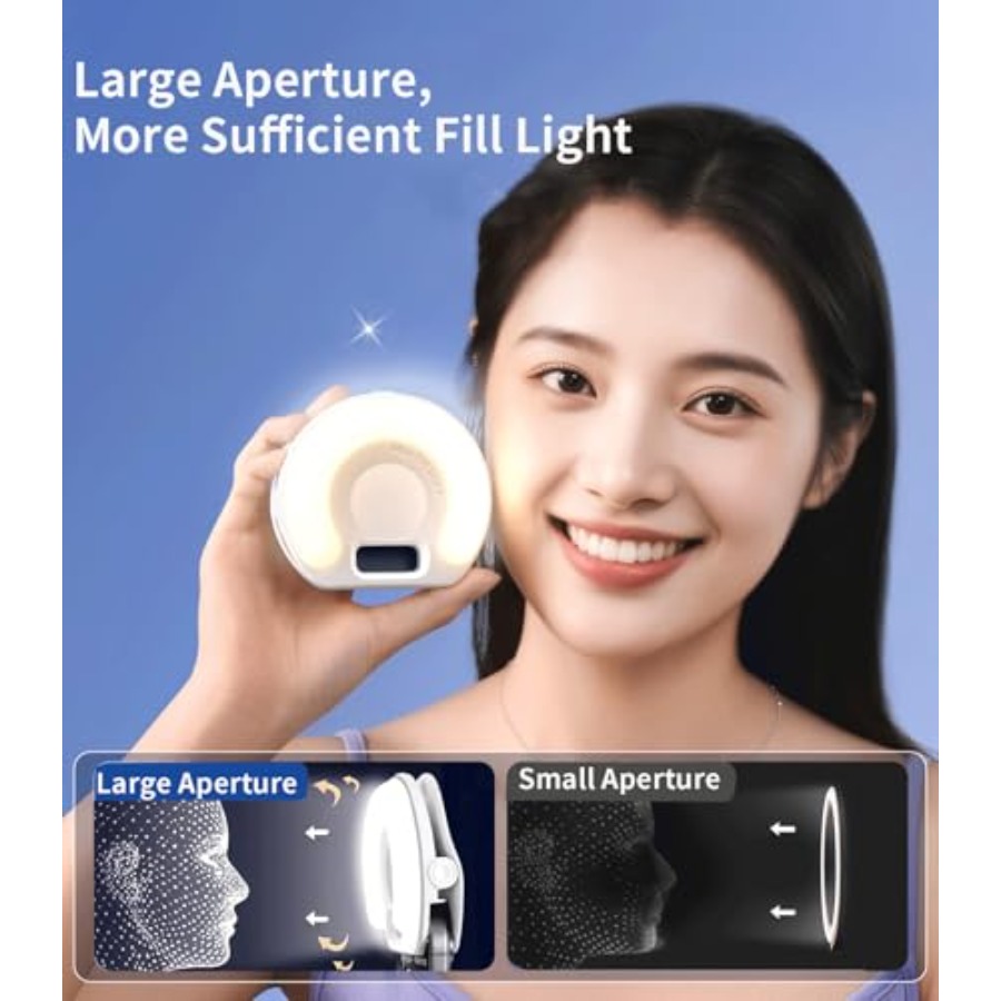 휴대폰용 휴대형 링 라이트 3가지 색상 모드 클립형 L - Webcam Ring Light 리뷰 및 가격
