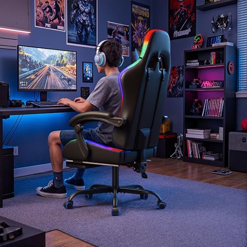 게임용 의자, 발 받침대와 마사지 요추 지지대가 있는  - Video Gaming & Esports Usd Acc 리뷰 및 가격